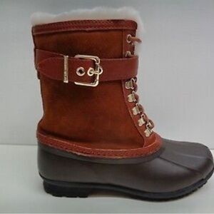 ANTONIO MELANI Lawsys Leather Fur Duck Boots 8 NEW!